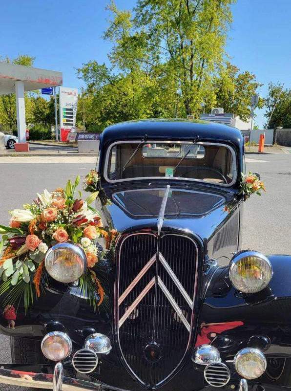 Décoration voiture de mariage originale Cognac